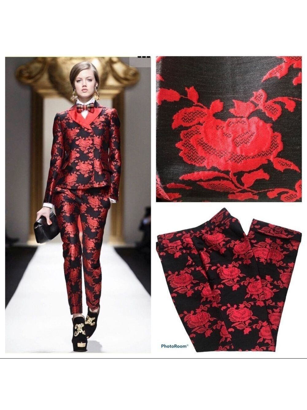 Moschino Ikram 13’ Runway Jacquard Brocade Trouser - Picture 1 of 12
